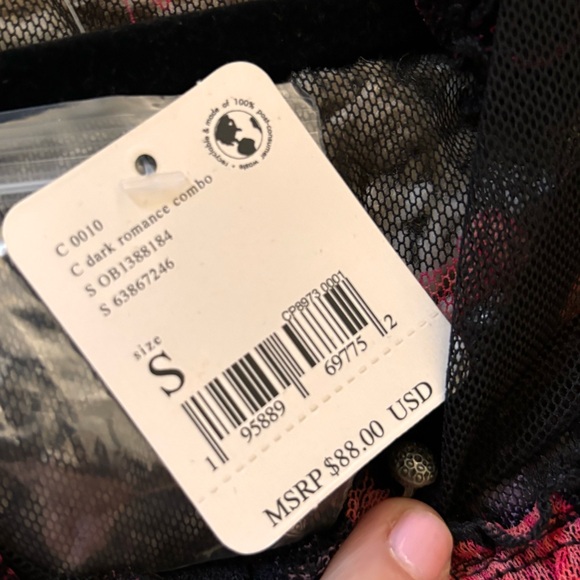 Free People Sheer Floral Banded Waist Top - Picture 6 of 6